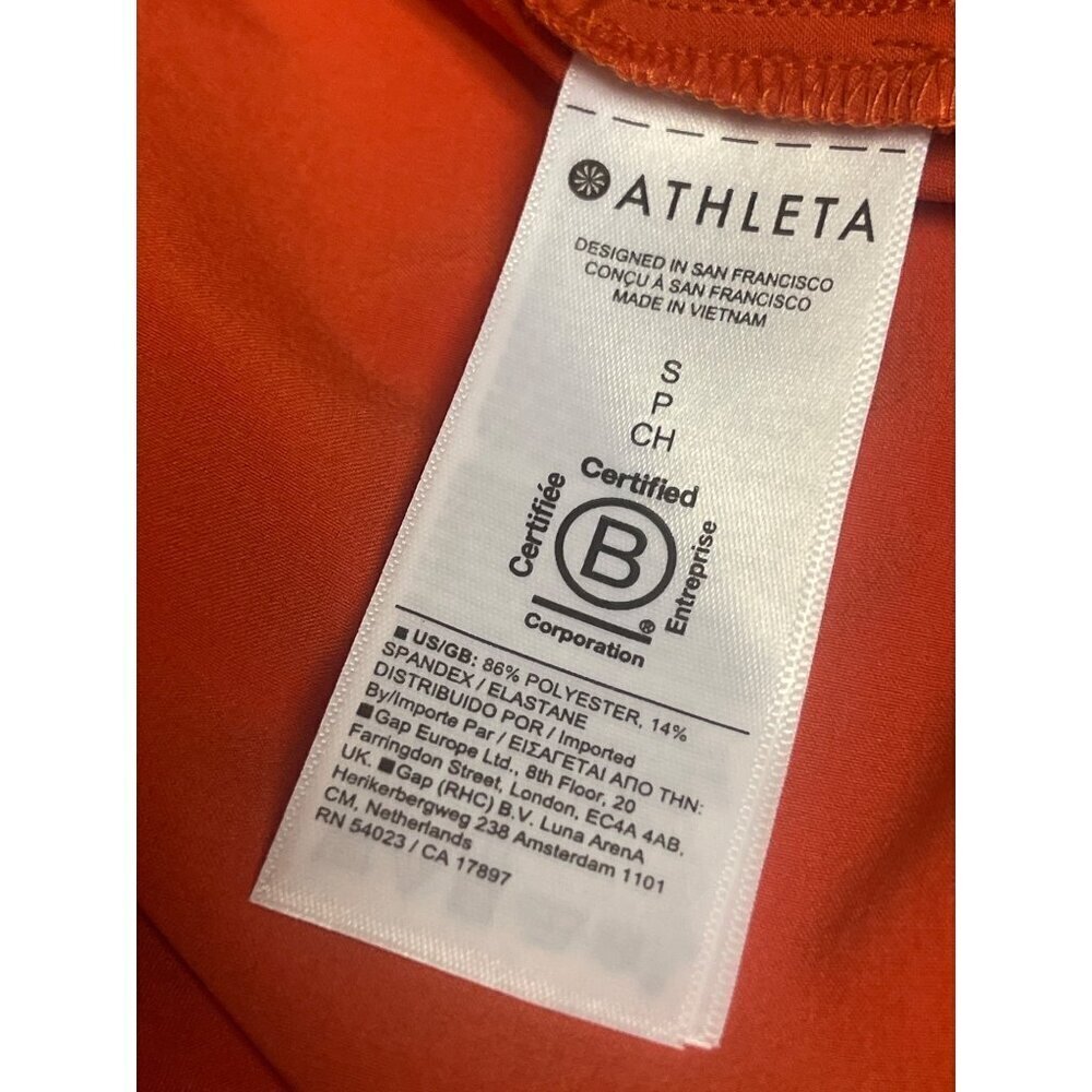 NEW! Athleta Savannah Strap Mini Athletic Dress Orange Pockets Women's Small - Picture 10 of 11